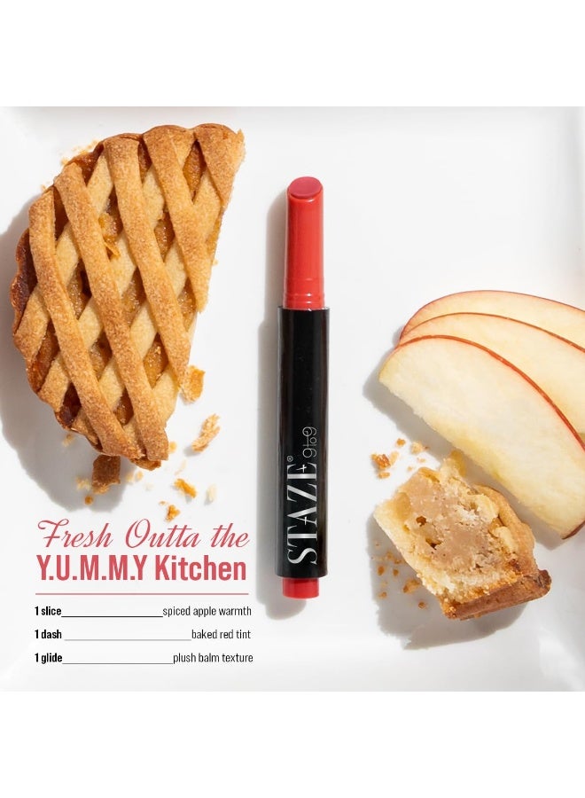 Staze 9to9 Y.U.M.M.Y Lip Gloss Balm | Intense High-Shine Gloss Finish | With SPF 15 | Lightweight | 03 Apple Pie | 2g - Image 3
